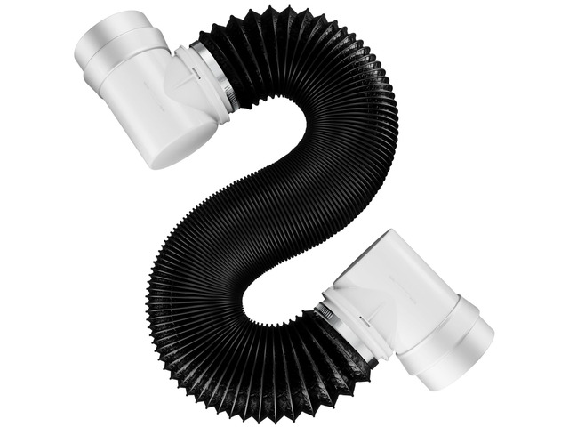 Dryer Vent Hose for Tight Space 4 Inch, 8Ft Aluminum Exhaust Duct Hose with Dryer 90 Degree Elbow & Rubber Seal Connectors, Crush Proof...