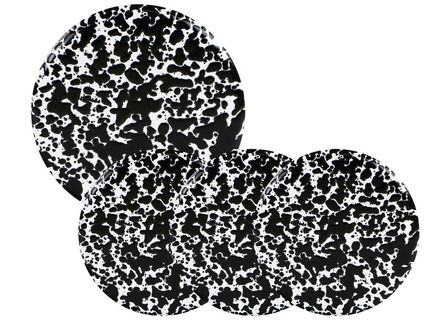 816BM Black Marble Enamel on Steel Electric Burner Cover Set B
