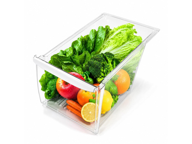 1pc Crisper Drawer Pan Clear Compatible with Frigidaire Refrigerator Kenmore Crosley Westinghouse 240337103, PS429854 Crisper Bin Replacement