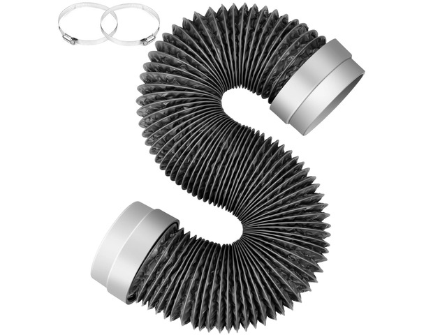 8FT Dryer Vent Hose 4 Inch, Heavy Duty Flexible Aluminum Duct Rubber Seal Connectors, Easy Install, 6-Layer Aluminum, Heat Resistant Exhaust Hose...