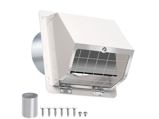 3 Inch Dryer Vent Cover Outside,Metal Exterior Vent Cover with Screen and Damper,Outdoor Dryer Vent Hood Outlet Exhaust Vent Cover Air Wall Vent...