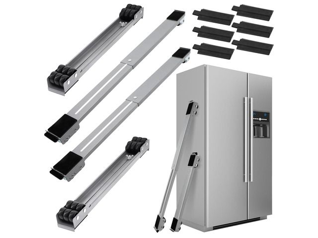 6 PCS Extendable Furniture Appliances Rollers, Mover Tools for Moving, Grey 24 Roller & Brake Equipment for Heavy Washing Machine Refrigerator...