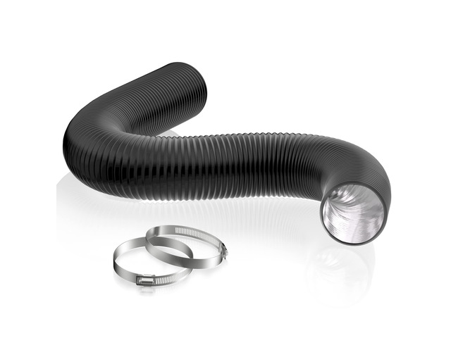 5 Inch Air Ducting, 32 Feet Flexible Aluminum Dryer Vent Hose, Three Layer Protection Dryer Hose with 2 Clamps for HVAC Ventilation Heating Cooling...