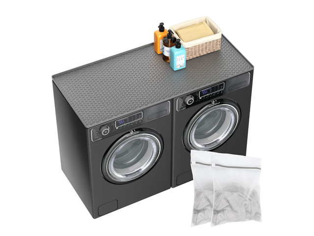 54' x 27.5' Silicone Washer Dryer Countertop Mat with 2 Laundry Bags Non-Slip, Waterproof, Dustproof Cover for Laundry Room Organization & Surface...