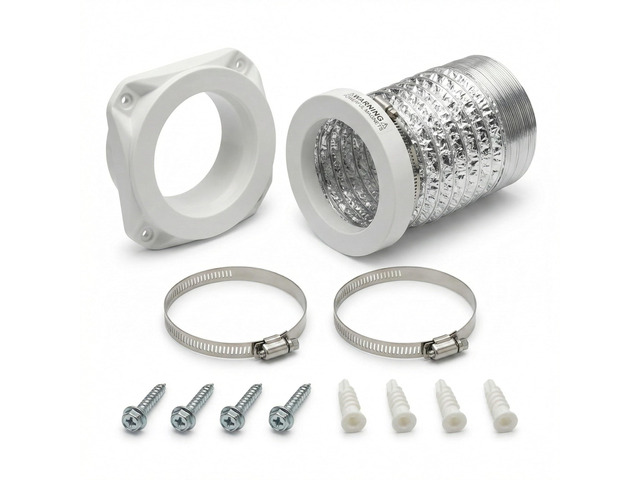 Magnetic Dryer Vent Kit for Tight Spaces - Self-Aligning Mag-Snap Connector, Heat Resistant & Flame Retardant ABS, Airtight Seal, Includes 4' x...