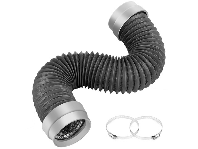 3FT Dryer Vent Hose 4 Inch, Heavy Duty Flexible Aluminum Duct Rubber Seal Connectors, Easy Install, 6-Layer Aluminum, Heat Resistant Exhaust Hose...