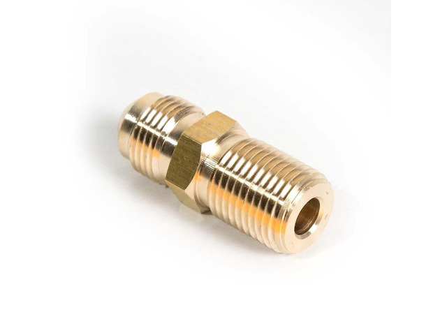 Santa Barbara Chili Roaster CRREG-F 5/8 Inch-18 UNF Flared x M16 x 1.5 Brass Adapter For Gas Regulator