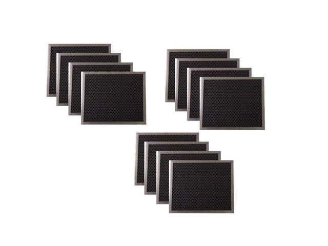 12 Pack 97007696 Range Hood Grease Mesh Charcoal Carbon Combo Filter Replacement for Broan Nutone 6105C, 41F, 97005687 - Size 8.75 x 10.5 x.44 Inches