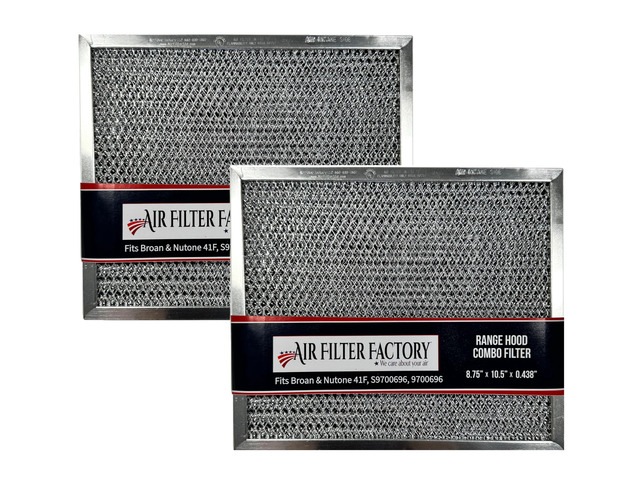 Stove Fan Filter 41F, 97007696, 97005687 Replacement For Broan Nutone Range Hood Grease Mesh Charcoal Carbon Combo Filter 8.75 x 10.5 x.44 Inches...