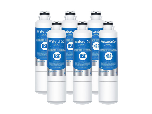 Water Filter, Replacement for Samsung HAF-CIN/EXP, 6 Pack DA29-00020B, DA97-08006A, 46-9101, HDX FMS-2, RF263BEAESR, Reduce Chlorine, bad Taste...