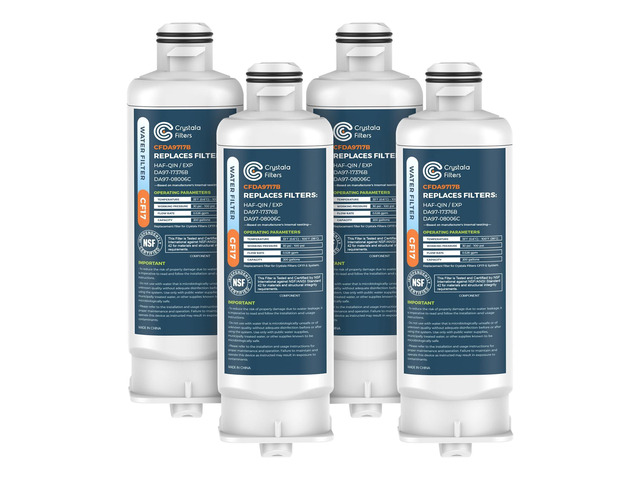 Replacement for Samsung Water Filter DA97-17376B 4 Pack NSF 42 Compatible with Samsung HAF-QIN, HAF-QIN/EXP, DA97-08006C, RF23M8070SG,...