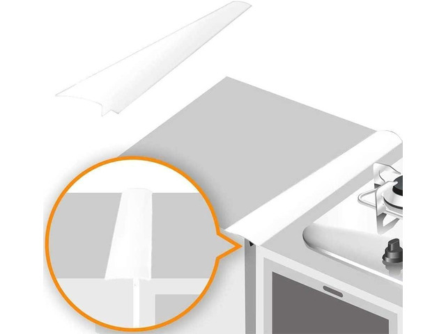 Lindas Essentials Silicone Stove Gap Covers (2 Pack), Heat Resistant Oven Gap Filler Seals Spaces Between Stovetop and Counter, Easy to Clean Stove...