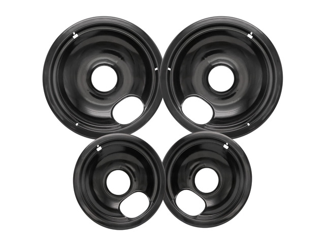 Stove Drip Pan for Electric Stove Top, Compatible with Frigidaire 10% Energy Save by Enamel Spraying Prevent Bending and Rust Includes a Set of 4...