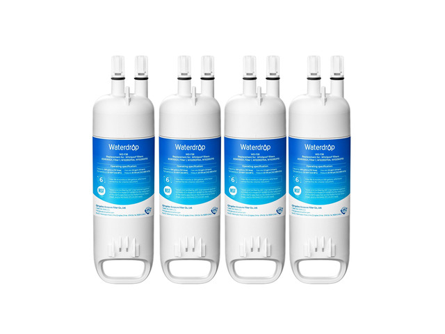 EDR1RXD1 Refrigerator Water Filter, 4 Pack Replacement for Everydrop Filter 1, W10295370A, EDR1RXD1B, P8RFWB2L, P4RFWB, WD-F38, 46-9081, 46-9930