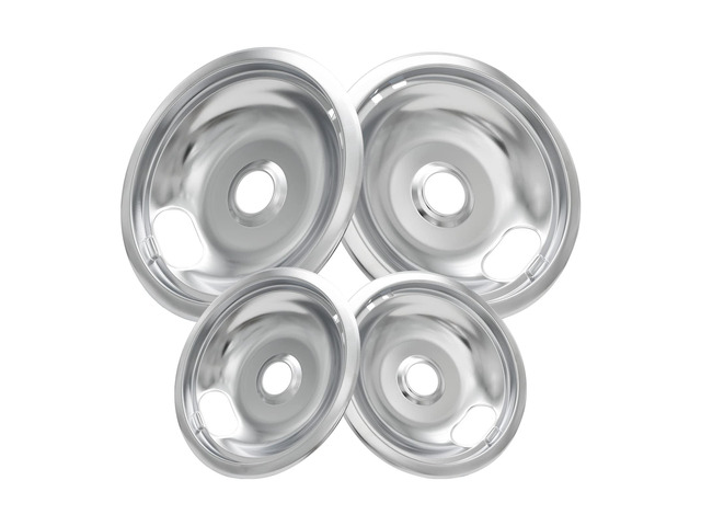 W10196405 W10196406 Stove Burner Drip Pans for Electric Stove Top-Compatible with Whirlpool Electric Range-Thickening to Prevent Bent-Set of 4...