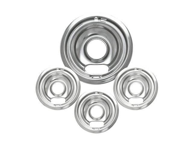 W10196405 W10196406 Stove Burner Drip Pans for Electric Stove Top-Compatible with Whirlpool Electric Range-Thickening to Prevent Bent-Set of 4...