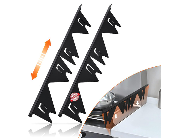 Stainless Steel Stove Gap Covers,Stove Gap Filler, Range Trim Kit, Stove Gap Guards, Heat Resistant and Easy to Clean, Easy retractable Length...