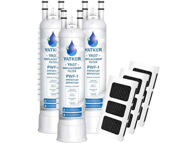 FPPWFU01 & PAULTRA2 Water & Air Filter replacement Combo (3+3 Pack) Compatible with Frigidaire FPPWFU01, PurePour PWF-1, EPPWF01 and PureAir...