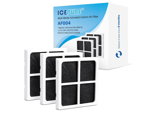 AF004 Replacement for LG LT120F Refrigerator Air Filter, 3PACK Compatible with Kenmore Elite 469918, 9918, 46-9918, ADQ73214402, ADQ73214403,...