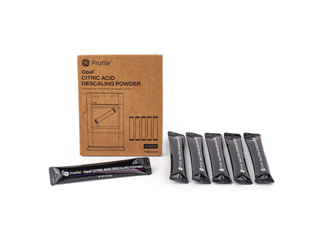 GE Opal Descaling Powder, Removes mineral deposits and scale build-up, Enhanced Ice Performance, 6 Pack Kit