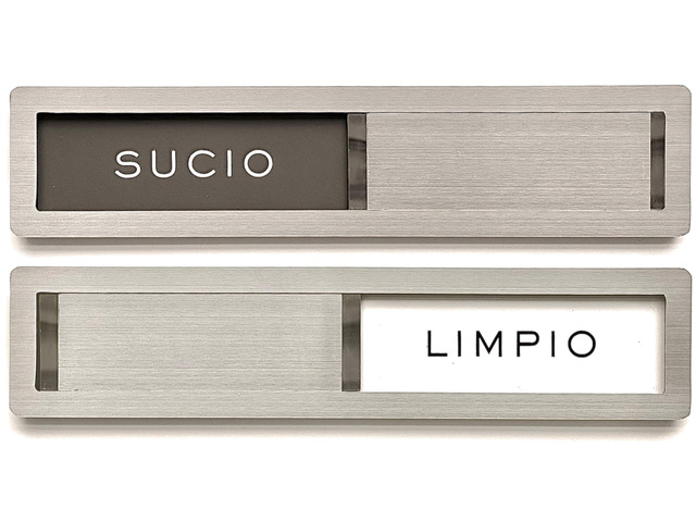 Dishwasher Magnet Clean Dirty Sign (Spanish), Limpio Sucio, Premium Stainless Steel Grade 304, Kitchen Organizers and Storage Decor Accessories,...