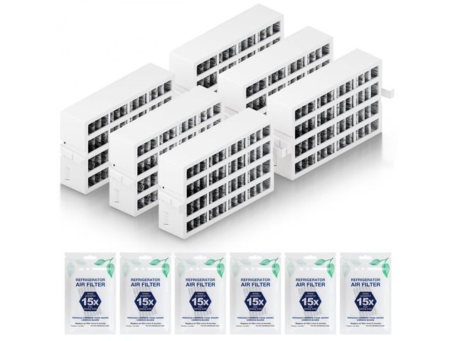 6 Pack W10311524 AIR1 Refrigerator Air Filter Replacement for Whirlpool Compatible with Whirlpool Kenmore Refrigerator, Fresh Flow Refrigerator...