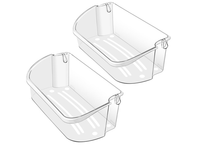 2 PACK Upgraded 240356402 Refrigerator Door Bin Replacement By Fits for Frigi. daire Refrigerator Door Shelf Parts LFSS2612TF0 LFSS2612TE0...