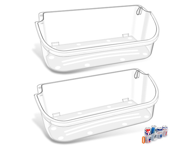 240356402 Refrigerator Door Bin for Frigidaire Door Shelf Replacement [2 PACK] UPGRADED Frigidaire Refrigerator Door Shelves FFSS2615TS0...