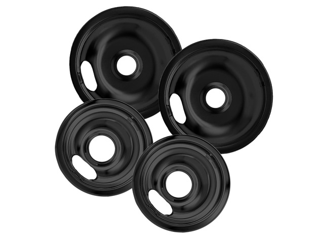 Electric Stove Drip Pans Set of 4 (2 x 6-Inch & 2 x 8-Inch) Stove Drip Pans for Electric Stove for Whirlpool, Maytag, KitchenAid & More Compatible...