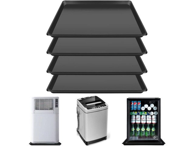 22'' x 21''Mini Fridge Drip Pan, Large Drip Tray, Portable AC Drip Pan, Under Washer Pan, Dishwasher Pan, Oil Drain Pans for Changing Oil (4 PCS)