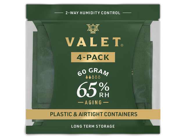 65% Two-Way Humidity Packs 4-Pack (60g) for Long-Term Storage 65% Humidity Control Packs for Long-Term Aging and Storage, 60g Each, Made in USA