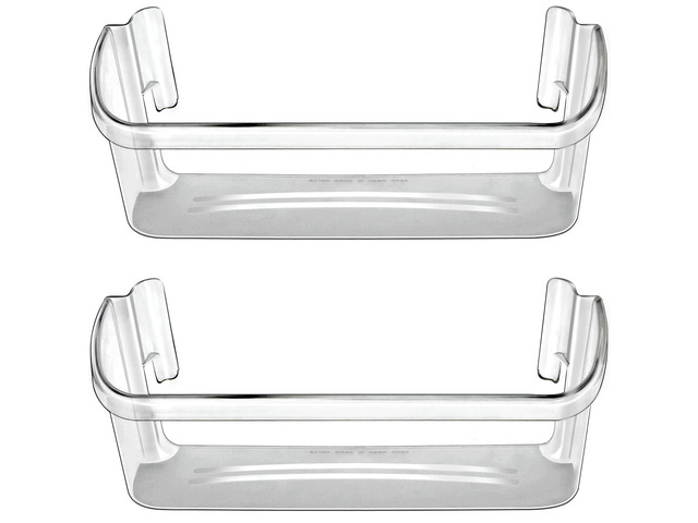 240323002 Refrigerator Door Bin Shelf Compatible with Frigidaire & Kenmore Bottom 2 Shelves on Refrigerator Side, Single Unit, Clear, Replaces...