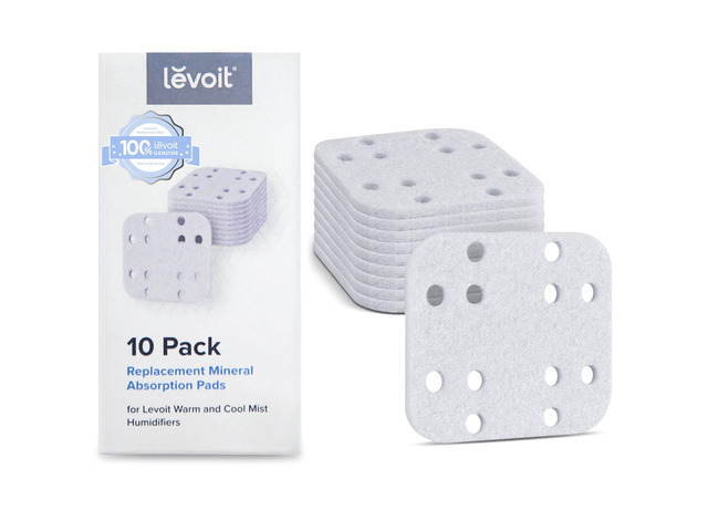 Humidifier Replacement Filters 10-Pack, Mineral Absorption Pad, Compatible with LV600S, LV600HH, OasisMist450S, Capture Fine Particles in Water...