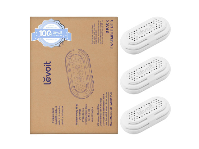 3-Pack Humidifier Demineralization Cartridge, Compatible with All Top Fill Humidifiers, Calcium and Magnesium Ion Softening, Ultrasonic Welding...