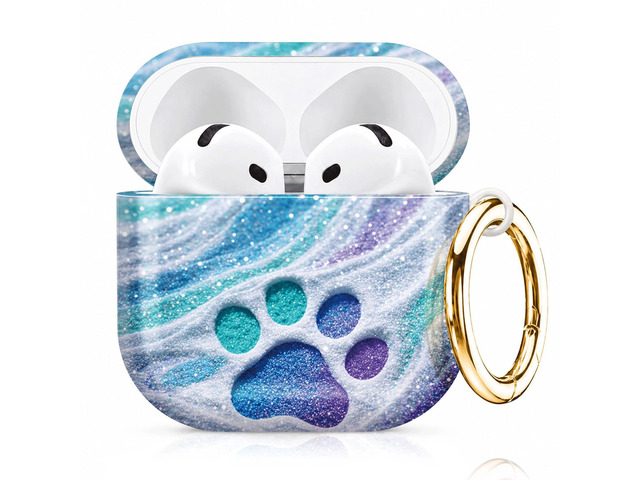 Compatiable with AirPod 4 Protective Case 2024, Soft Protective Case with Keychain for Women,Cute& Sleek Design Shockproof Charging Case Cover for...