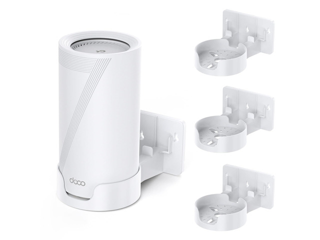 Wall Mount Kit for TP-Link Deco BE75/BE85/BE95 WiFi 7 Mesh System Space-Saving Bracket with Cable & Power Adapter Storage, Secure & Stylish Design...