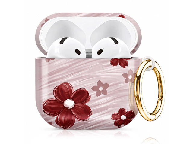 Compatiable with AirPod 4 Protective Case 2024, Soft Protective Case with Keychain for Women,Cute& Sleek Design Shockproof Charging Case Cover for...