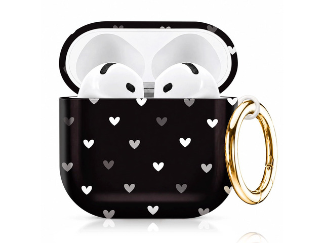 Compatiable with AirPod 4 Protective Case 2024, Soft Protective Case with Keychain for Women,Cute& Sleek Design Shockproof Charging Case Cover for...
