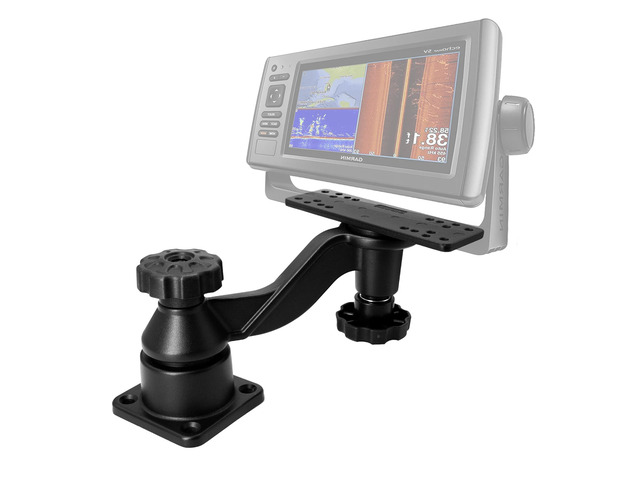 Heavy-Duty Aluminum Fishfinder Mount for 7-16 Inches Screens, with Reinforced Arm, Compatible with Garmin, Lowrance, Humminbird, Raymarine