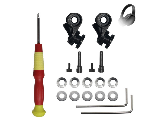 QC45 Metal Swivel Pins+Hinge Swivel Repair Parts Accessories for Bose QuietComfort 35/QuietComfort 35 II/QC35/QC35 II/QC45 HeadphoneBlack