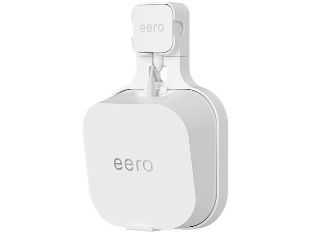 Outlet Wall Mount Bracket for eero 7 Mesh WiFi 7 Router A SpaceSaving Accessory with Cord Management Supports Vertical or Horizontal Outlets