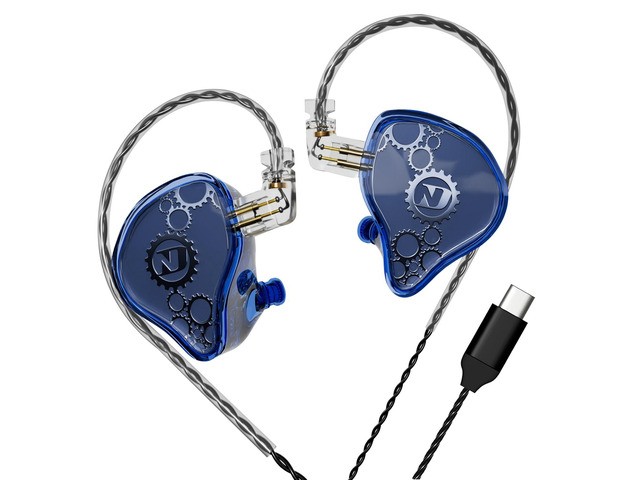 ND Venus in Ear Monitor Headphones, 10mm Double Magnetic Dynamic Driver IEM Earphones, HiFi Wired Gaming Earbuds, 2 Pin Detachable Cable (with Mic,...