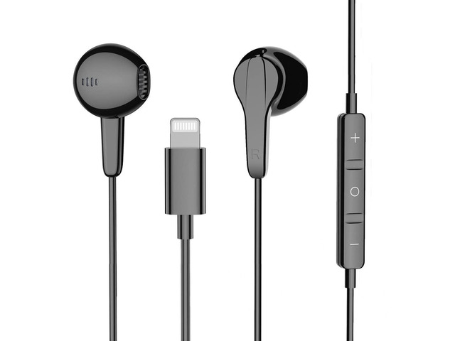 Earphones with Lightning Connector, MFi Certified Wired Earphones with Microphone and Volume Control, Compatible with iPhone 13/12/11 Pro Max/Xs...