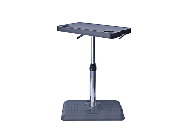Portable Car Laptop Desk, Pneumatic Height & Angle Adjustable Vehicle Table Tray, 360 Degree Rotatable Travel Desk for Front Rear Passenger Seat,...