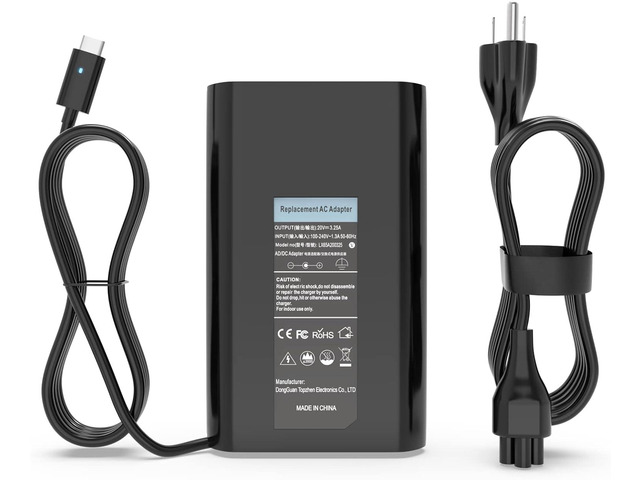 65W USB-C Laptop Charger Compatible with Dell Pro 16 15 PC16250 DC15250 PB16250 DB16250 DB06250 14 DC14250 Pro 16 PC16250 Latitude 15 5540 2-in-1...