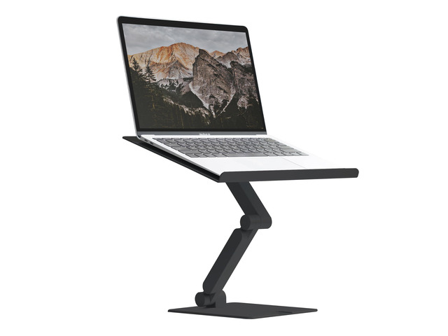 Tall Desktop Stand for Laptop, Raise Up to 14 for Heavy Workstations and Gaming Laptops, Manual Gear-Locked Stable Riser for 13'17' Laptops (Black,...