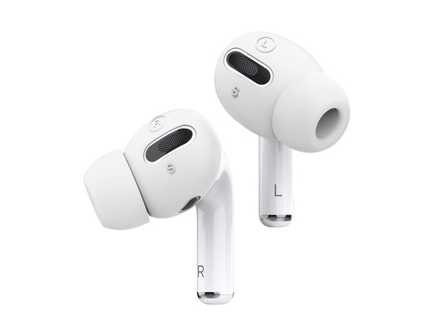 AirPods Pro Ear Tips with Integrated Earbuds Cover for AirPods Pro Fit in The Case, Anti-Slip [6 Pairs] [3 Sizes: Large + Medium + Small] [US...