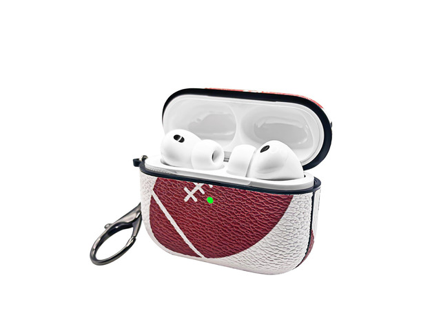 for Airpods pro 3 Case Cover,Football Shockproof Case Cover for Earphone Airpods pro 3 with Keychain Front LED Visible