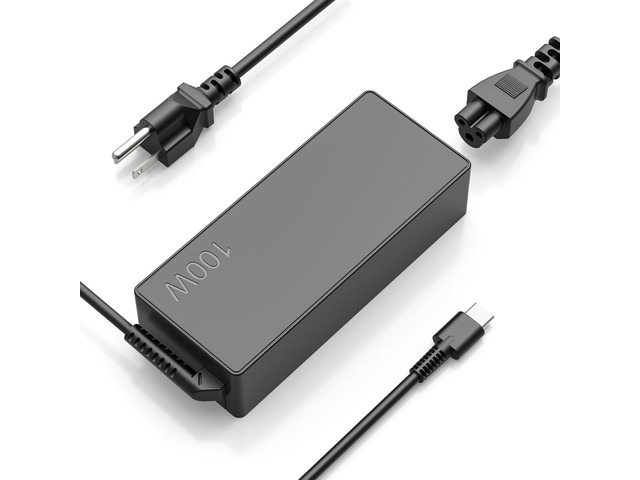 100W USB C Laptop Charger Compatible with Lenovo Thinkpad Yoga Chromebook,Mac Book 16,15,14, 13 Inch,iPad Pro,Asus,Dell,HP,Acer,Samsung,Google All...