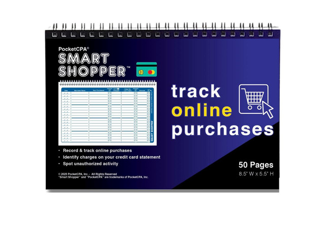 Smart Shopper - 50 Sheets - Works Like a Check Register to Record & Track Your Purchases on Amazon. Easily Reconcile Purchase Activity with Your...
